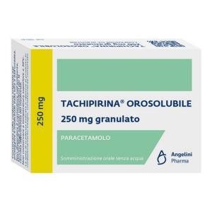 Tachipirina orosolubile 250 mg - granulato per uso orale per il trattamento della febbre e del dolore con avvertenze sul sovradosaggio