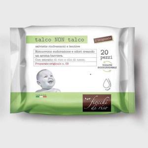 Salviette talco non talco: igiene naturale e freschezza per bambini e adulti, 20 pezzi, senza talco minerale e paraffina