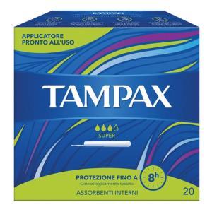 Blue box super assorbente interno per flussi da medi ad abbondanti, 20 pezzi con applicatore in cotone