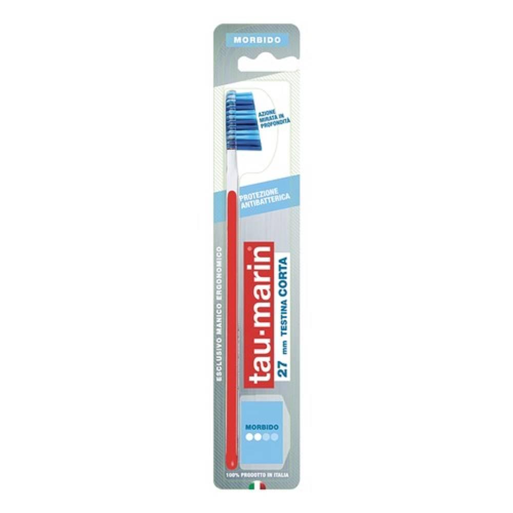taumarin spazzolino professionale morbido taumarin 27 mm con manico antibatterico per una pulizia completa e sicura dei denti - foto 1