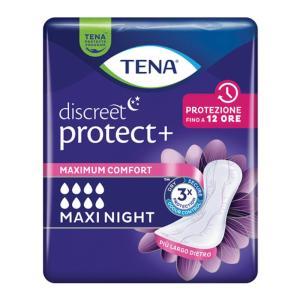Assorbenti  discreet maxi night 12 pezzi per una protezione ottimale durante la notte con tecnologia fresh odour control e dry fast core.