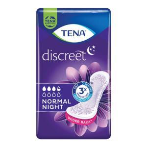 Assorbenti per perdite urinarie  discreet normal night 10 pezzi - protezione elevata per la notte e comfort ottimale