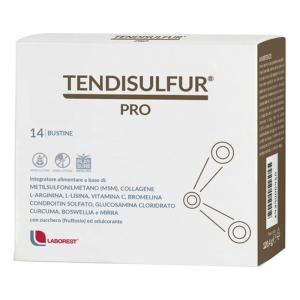 Integratore alimentare tendisulfur pro 14 bustine per salute articolare con msm, collagene, vitamina c e estratti naturali
