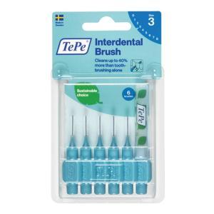 Scovolino interdentale blu 0,60 mm - confezione da 6 pezzi per pulizia efficace di denti e apparecchi ortodontici