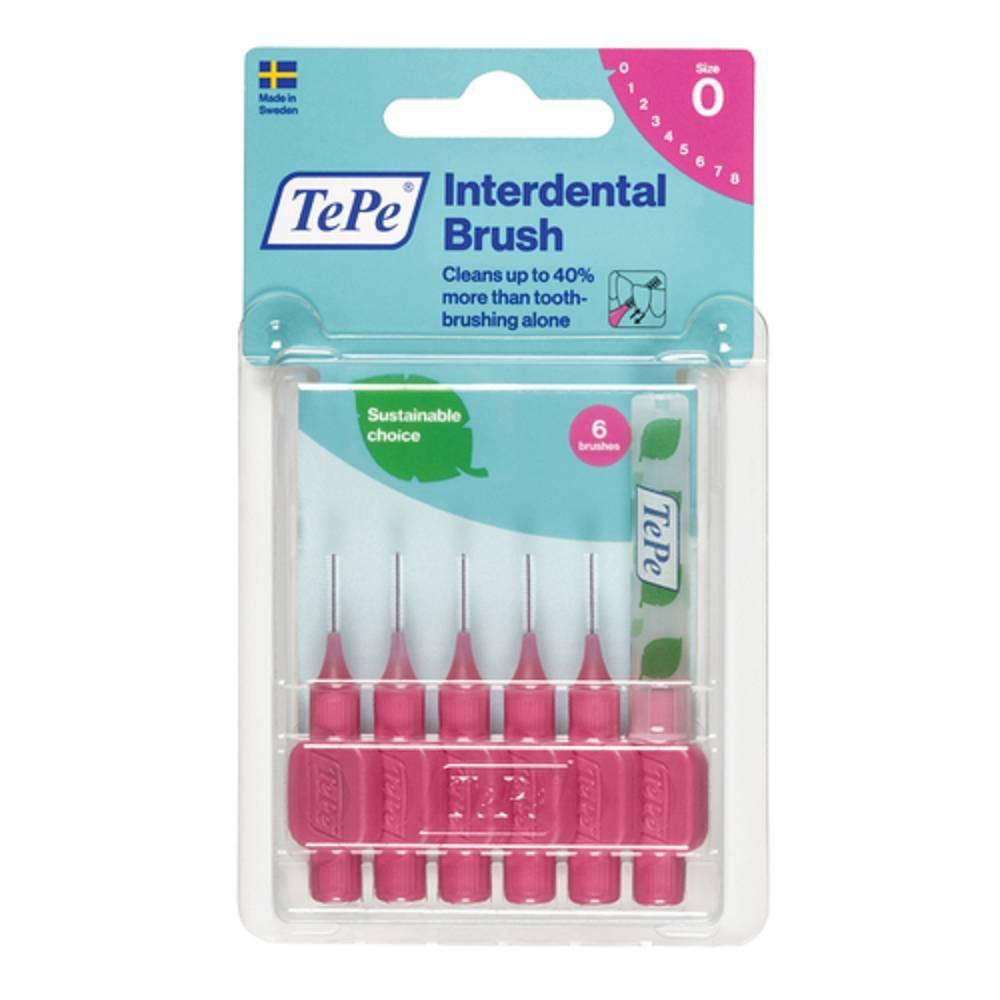 tepe scovolino interdentale rosa 0,4 mm - confezione da 6 pezzi per pulizia ottimale e prevenzione di malattie gengivali e carie - foto 1