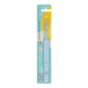 Spazzolino manuale  select compact soft per bambini e adulti con testina piccola e impugnatura comoda