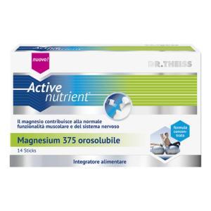 Integratore alimentare orosolubile con magnesio 375 - 14 stick per muscoli e sistema nervoso attivo