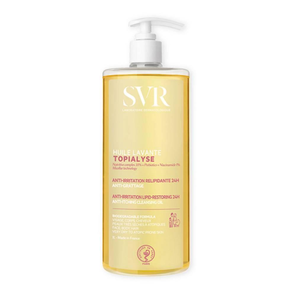 svr detergente relipidante anti-irritazioni topialyse huile lav 1l per pelle sensibile e secca - struccante sotto la doccia e per il bagno - foto 1