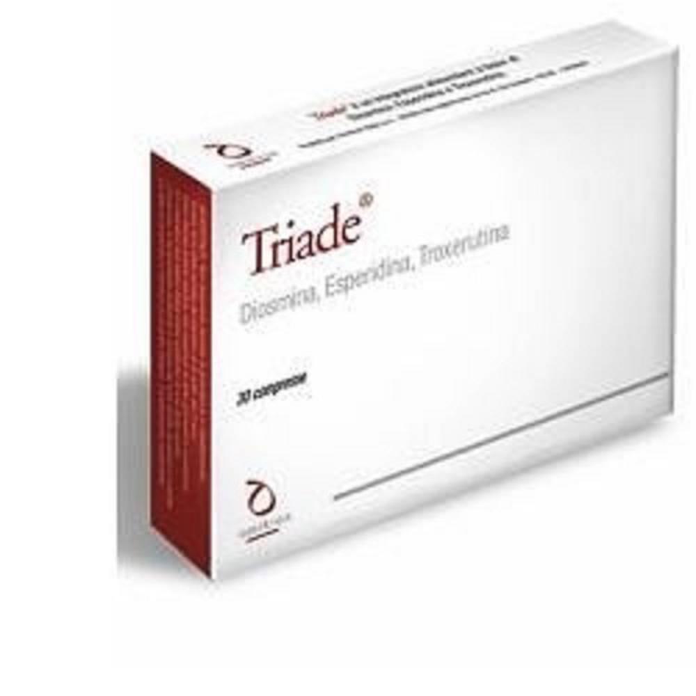 triade integratore alimentare triade 30 compresse con diosmina, esperidina e troxerutina per il benessere della circolazione sanguigna - foto 1