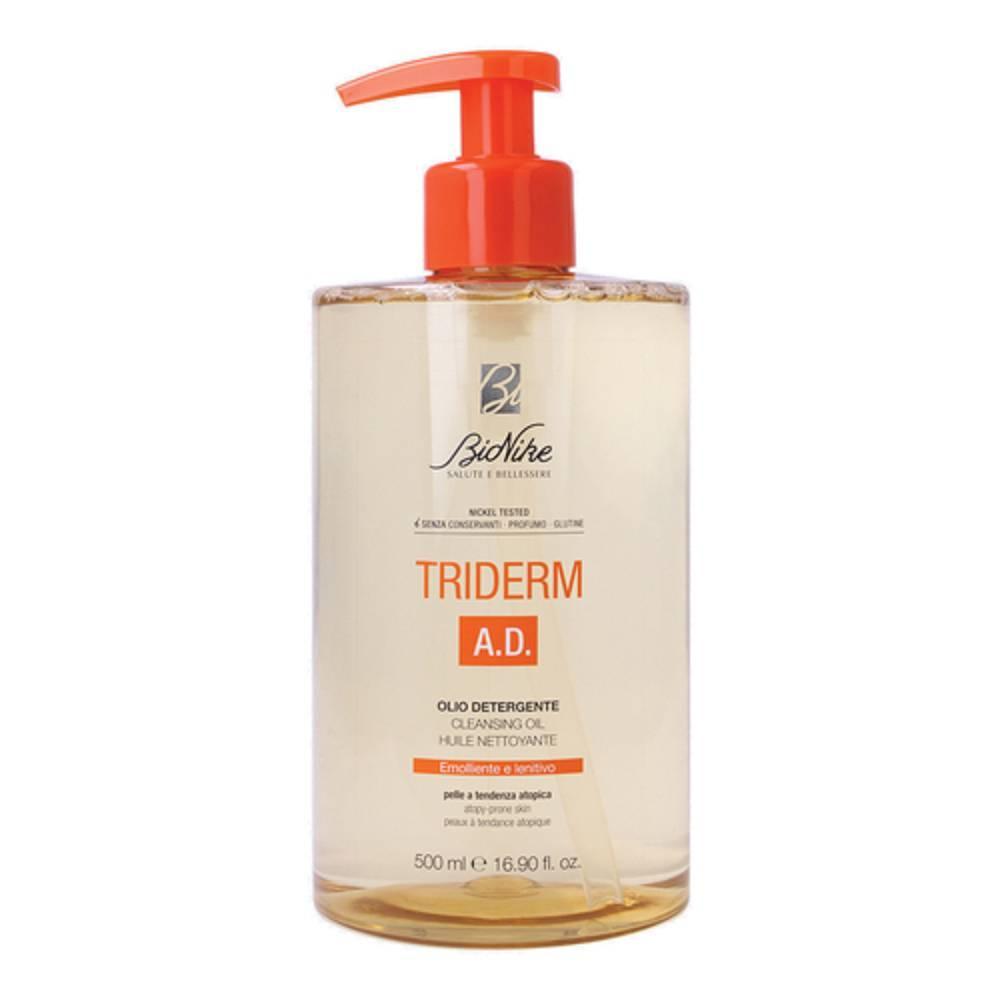 bionike olio detergente micellare per corpo - triderm a.d. per neonati, bambini e adulti con pelle atopica - flacone da 500 ml - foto 1