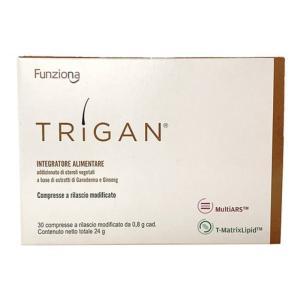 Integratore alimentare trigan plus 30 compresse triplo strato per unghie e capelli con ginseng e ganoderma  rilascio controllato