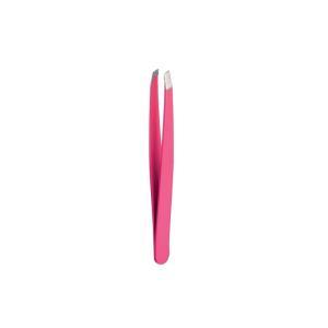 Pinzetta punta basic fucsia in acciaio inox per sopracciglia -  72 pinzetta per epilazione rapida e precisa