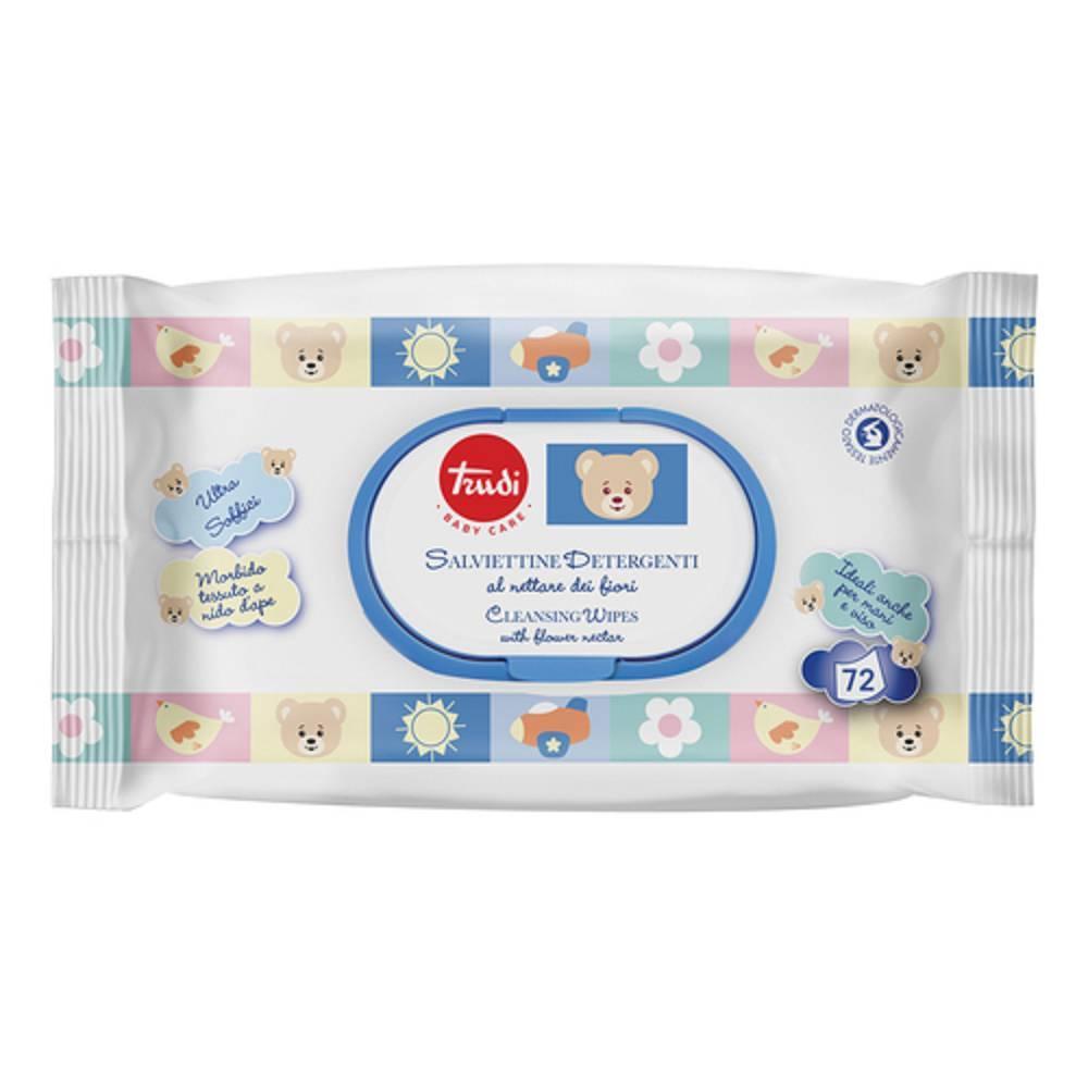 trudy salviettine umidificate per bambini trudi baby care 72 pezzi - delicate e nutrienti al nettare dei fiori per la cura del bebè - foto 1