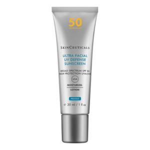 Crema solare ultra facial defense spf 50+ - protezione alta per pelle normale, secca e mista, contrasta macchie e invecchiamento