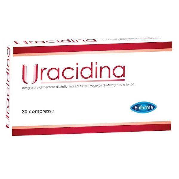 uracidina integratore alimentare uracidina 30 compresse con l-metionina, melograno e ibisco per il benessere delle vie urinarie e drenaggio liquidi - foto 1 uracidina integratore alimentare uracidina 30 compresse con l-metionina, melograno e ibisco per il benessere delle vie urinarie e drenaggio liquidi - foto 1