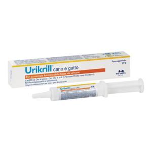 Mangime complementare urikrill pasta 30g per cani e gatti con epa, d-mannosio, mirtillo rosso, fos e glucosamina per benessere intestinale e immunitario