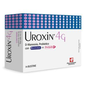 Integratore uroxin 4g in 14 bustine per il benessere dell'apparato uro-genitale con d-mannosio, proqutin, probiotici e collagene.
