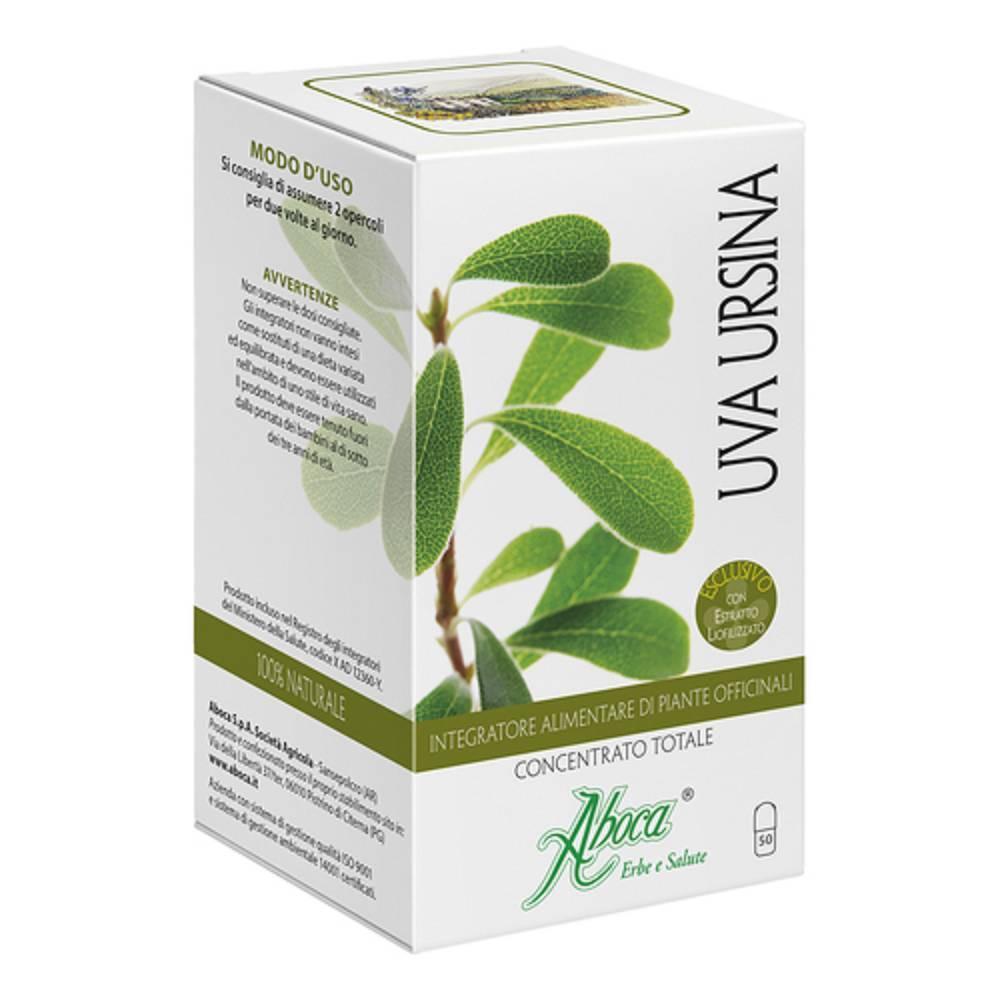 aboca uva ursina concentrato totale - integratore per la funzionalità delle vie urinarie, 50 opercoli da 500 mg, supporta la salute urogenitale - foto 1