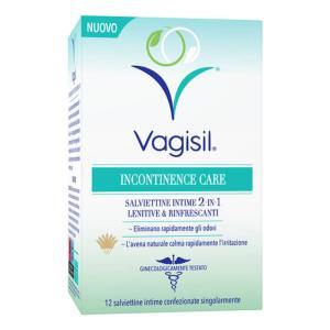 Salviettine intime lenitive e rinfrescanti  incontinence care - 12 salviettine per igiene intima e comfort in caso di perdite urinarie