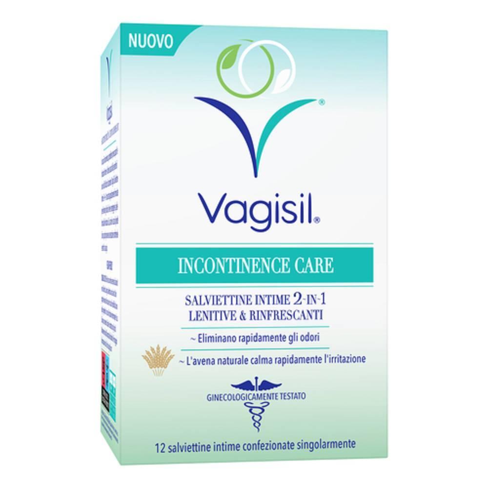 vagisil salviettine intime lenitive e rinfrescanti vagisil incontinence care - 12 salviettine per igiene intima e comfort in caso di perdite urinarie - foto 1