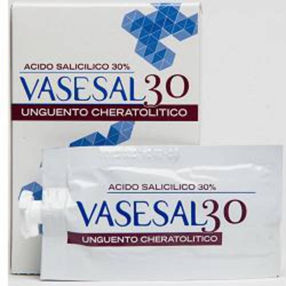 vasesal unguento cheratolitico vasesal 30% per rimozione ipercheratosi - 6 bustine da 5 ml per trattamento di verruche e psoriasi - foto 1