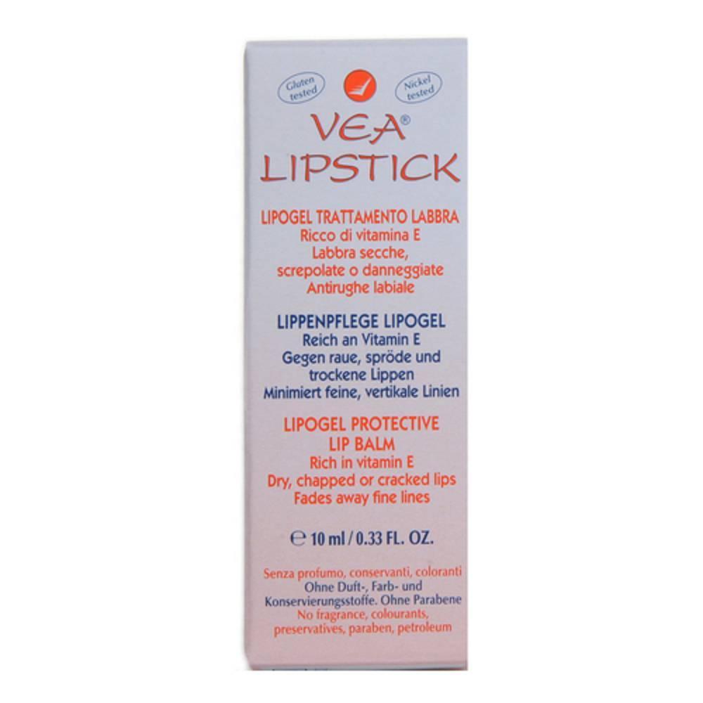 vea lipogel idratante per labbra vea lipstick 10ml - protezione e azione antiossidante con olio di vitamina e per labbra secche e screpolate - foto 1