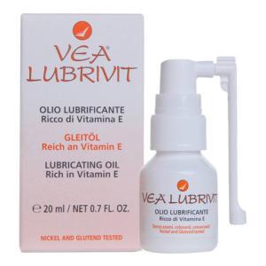 Olio lubrificante  lubrivit con vitamina e per mucosa genitale e anale, emolliente e compatibile con preservativi, flacone da 20 ml