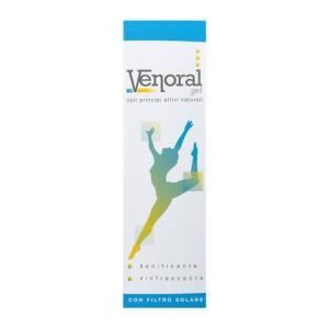 Gel tonificante venoral per gambe 100ml - trattamento rinfrescante con mentolo e filtro solare per inestetismi cutanei e insufficienza venosa