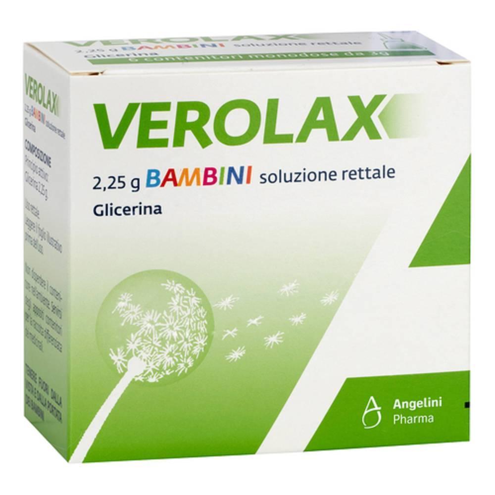 verolax soluzione rettale verolax bambini 6 contenitori monodose 2,25 g per la costipazione e il sollievo dalla stitichezza in adulti e bambini - foto 1