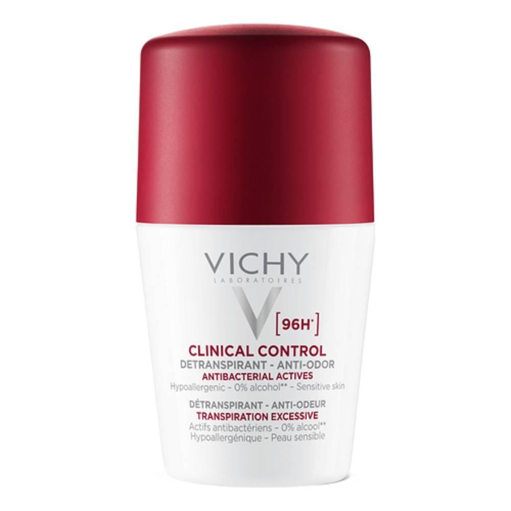 vichy deodorante antitraspirante vichy clinical control 96h roll-on 50ml per controllare sudorazione e odori, ipoallergenico e senza alcol - foto 1