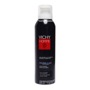 Schiuma da barba anti-irritazione 200ml per pelli sensibili - gel mousse con calcio dermo-assimilabile e acqua termale lenitiva