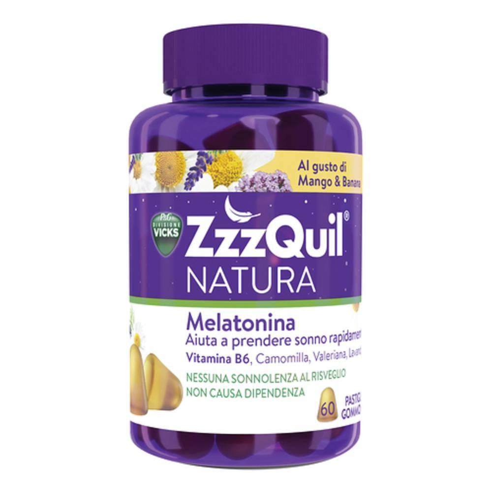 vicks zzzquil natura mango e banana 60 pastiglie gommose - foto 1