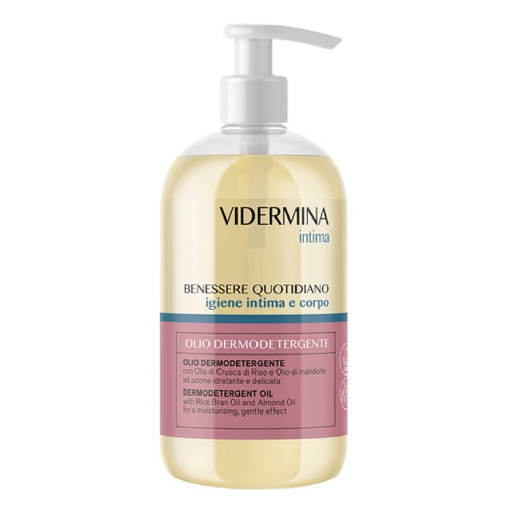 vidermina olio dermodetergente delicato per corpo e intimo 500ml - vidermina intima olio  detersione ipoallergenica per tutti i tipi di pelle - foto 1