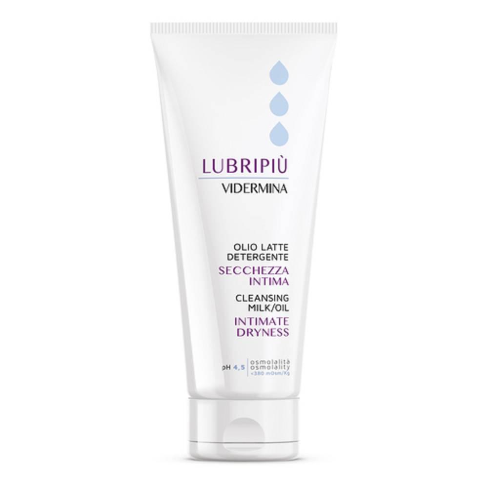 vidermina detergente per l'igiene intima lubripiù olio latte - comfort e idratazione per secchezza dei genitali esterni, con acido ialuronico e attivi naturali - foto 1