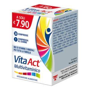 Multivitaminico vita act 30 compresse - integratore con vitamine e minerali per il benessere quotidiano di tutta la famiglia