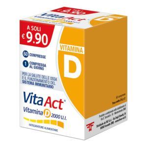 Integratore di vitamina d3 2000 u.i. in compresse - 60 compresse per ossa normali e funzione muscolare e immunitaria