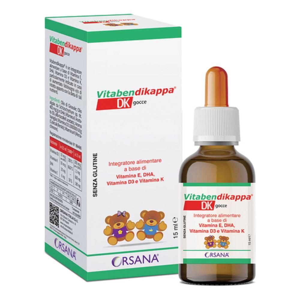 orsana integratore alimentare vitabendikappa dk 15 ml con vitamina d3, k, dha ed e, privo di glutine per apporto nutrizionale ottimale. - foto 1