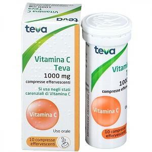 Vitamina c effervescente 1g - acido ascorbico per stati carenziali e fabbisogno vitaminico, 10 compresse