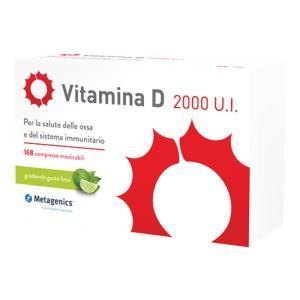 Vitamina d 2000 ui integratore alimentare in compresse masticabili per ossa e sistema immunitario - 168 compresse