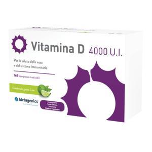 Integratore di vitamina d 4000 ui in compresse masticabili per ossa e sistema immunitario, gusto lime, 168 compresse senza glutine e lattosio