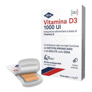 Vitamina d3 1000 ui 30 film orodispersibili - supporto per ossa e sistema immunitario senza glutine e lattosio