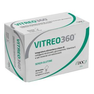 Integratore alimentare  in bustine - collagene, glucosamina, vitamina e e sali minerali per il benessere del corpo vitreo - 30 bustine al gusto agrumi