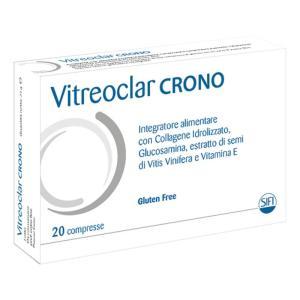 Integratore alimentare  crono 20 compresse con biocell collagen, glucosamina, estratto di semi di uva e vitamina e per il benessere articolare
