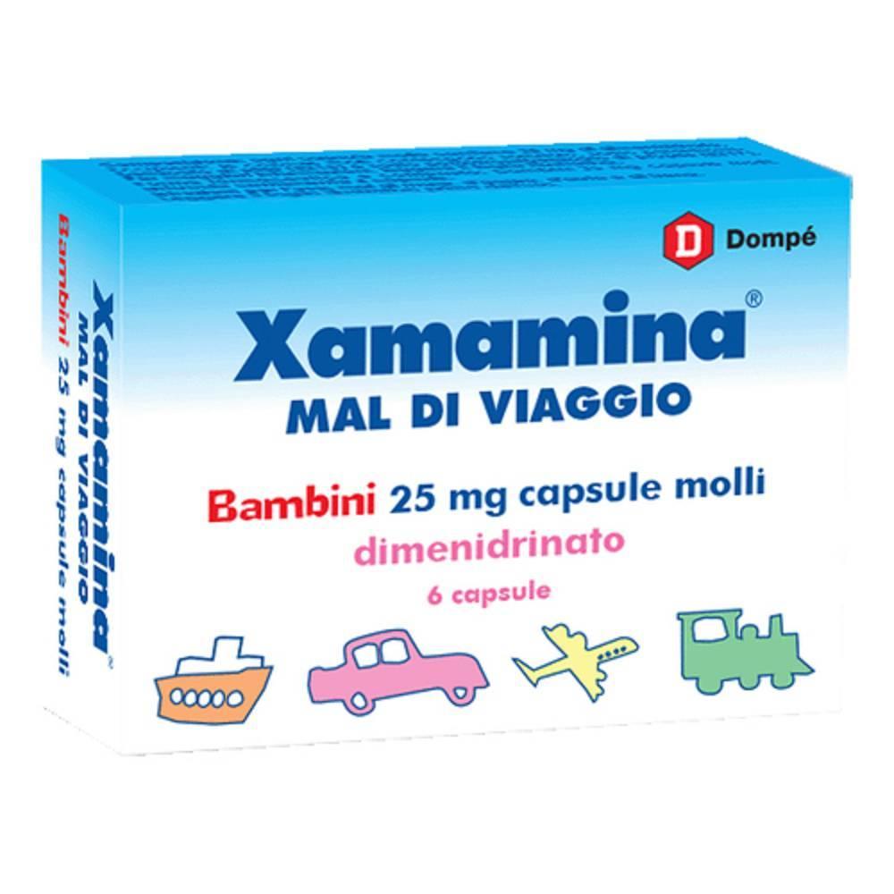 dompe xamamina bambini mal di viaggio capsule molli 25 mg - foto 1