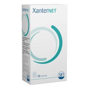 Gel oftalmico sterile xanternet 20 flaconcini monodose 0,4 ml con sodio ialuronato e netilmicina per ferite e abrasioni oculari