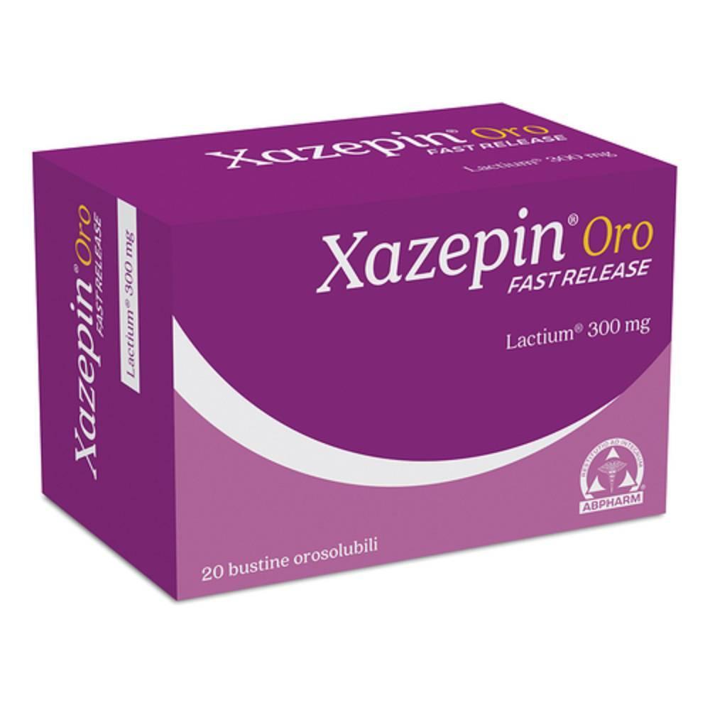 a.b.pharm integratore alimentare xazepin oro fast release per stress, ansia e sonno - 20 bustine orosolubili da 2 g - foto 1