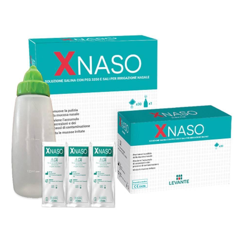 xnaso irrigazione nasale 30 bustine e erogatore - soluzione salina con peg 3350 per pulizia e idratazione della mucosa nasale - foto 1 xnaso irrigazione nasale 30 bustine e erogatore - soluzione salina con peg 3350 per pulizia e idratazione della mucosa nasale - foto 1