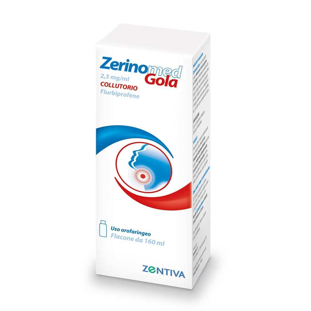 zerinomed collutorio zerinomed gola 160ml per il trattamento locale con flurbiprofene - cautela in caso di reazioni avverse e controindicazioni - foto 1