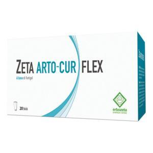 Integratore alimentare zeta artro cur flex con peptidi di collagene, acido ialuronico e vitamina c - 20 stick da 15 ml per ossa e cartilagini sane