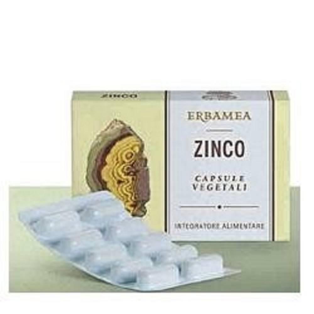 erbamea zinco 24 capsule vegetali - integratore per difese naturali, bellezza di pelle, capelli e unghie, supporto immunitario e metabolismo visivo - foto 1